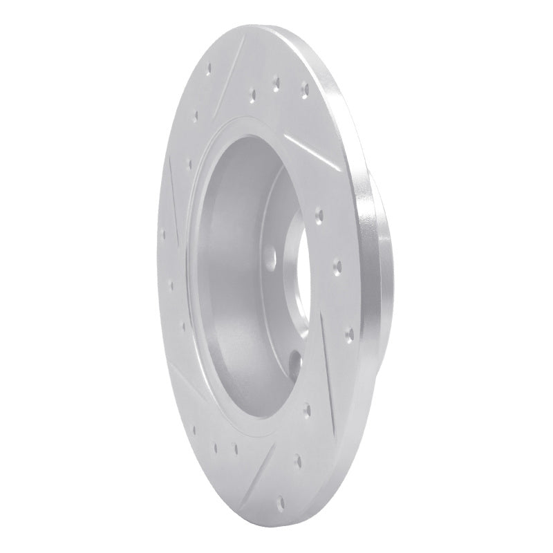 R1 Concepts R1 99-05 Audi A6 Quattro Rear Right Drilled & Slotted Silver Brake Rotor