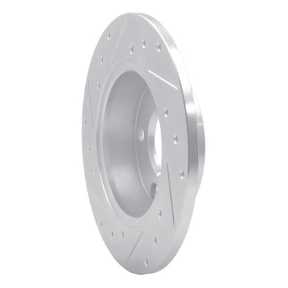 R1 Concepts R1 99-05 Audi A6 Quattro Rear Right Drilled & Slotted Silver Brake Rotor