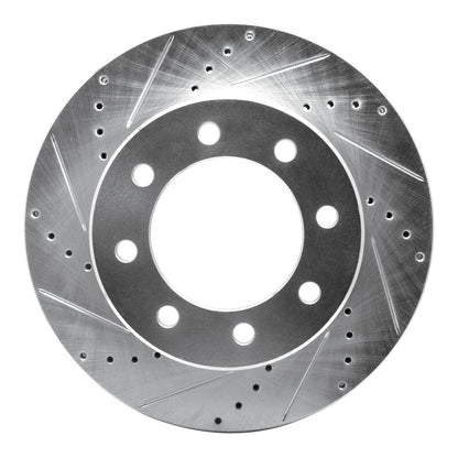 R1 Concepts R1 09-25 Dodge Ram 3500 Front Left Drilled & Slotted Silver Brake Rotor
