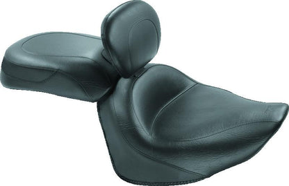Mustang Motorcycle Mustang 08-17 Yamaha Raider Wide Touring 2PC Seat w/Diver Backrest - Black