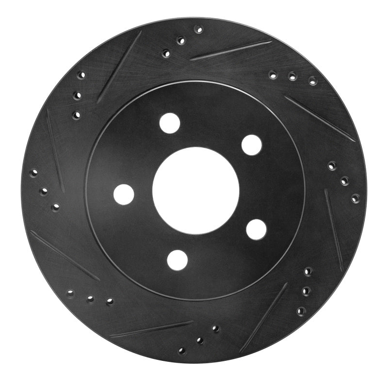 R1 Concepts R1 1993-1997 Chevrolet Camaro Rear Left Drilled & Slotted Black Brake Rotor