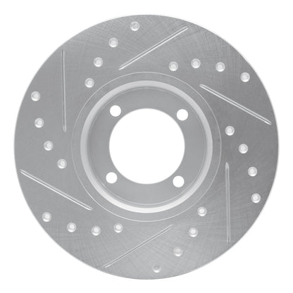R1 Concepts R1 74-79 Lotus Elite Front Right Drilled & Slotted Silver Brake Rotor