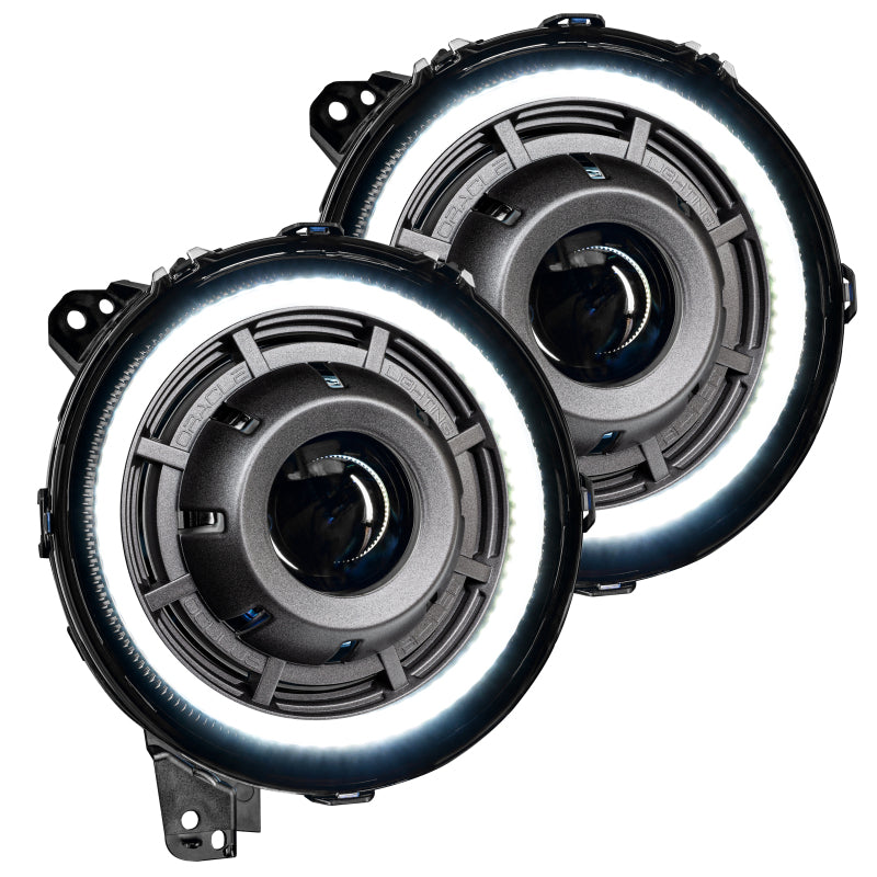ORACLE Lighting Oracle Jeep Wrangler JL Oculus Bi-LED Projector Headlights- Graphite Metallic - 5500K