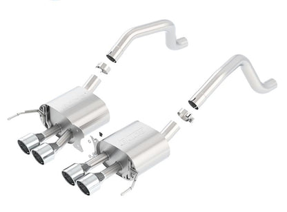 Borla 15 Chevy Corvette C7 ZO6 6.2L w/o AFM NPP S-Type Quad RD RL IC Tips Center Rear Exit Exhaust