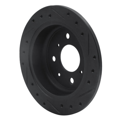 R1 Concepts R1 98-00 Chrysler LHS Front Left Drilled & Slotted Black Brake Rotor