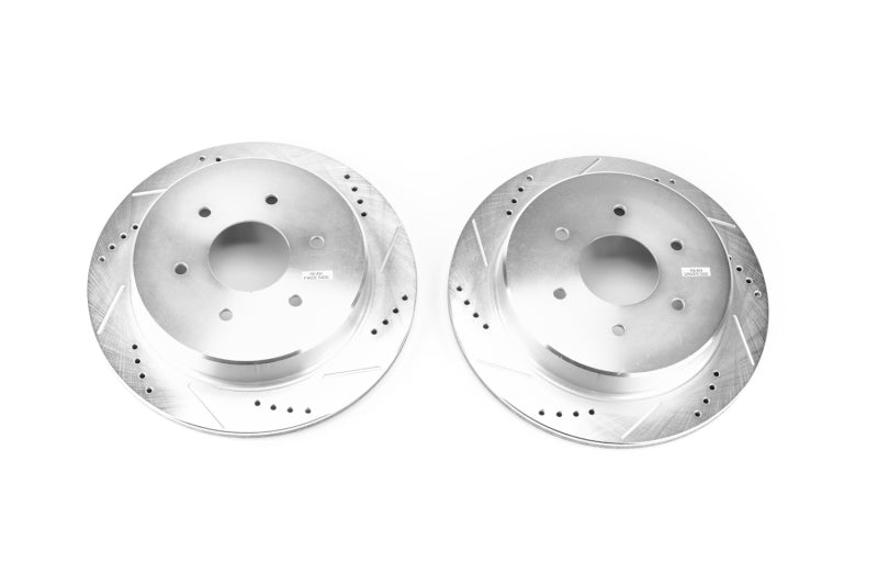 PowerStop Power Stop 17-18 Nissan Titan Rear Evolution Drilled & Slotted Rotors - Pair