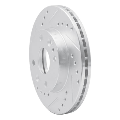 R1 Concepts R1 94-02 Ford ASPIRE Front Left Drilled & Slotted Silver Brake Rotor