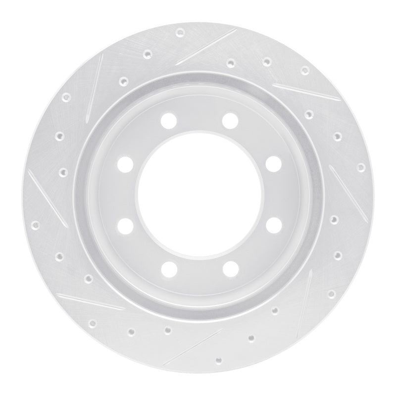 R1 Concepts R1 99-07 Ford E-350 Club Wagon Rear Right Drilled & Slotted Silver Brake Rotor