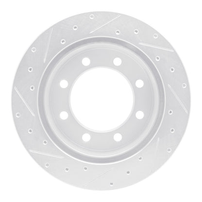 R1 Concepts R1 99-07 Ford E-350 Club Wagon Rear Right Drilled & Slotted Silver Brake Rotor