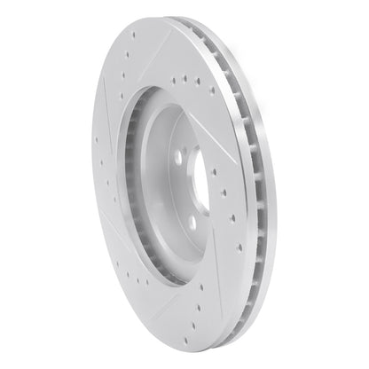 R1 Concepts R1 09-15 Toyota Corolla (Mexico) Front Right Drilled & Slotted Silver Brake Rotor