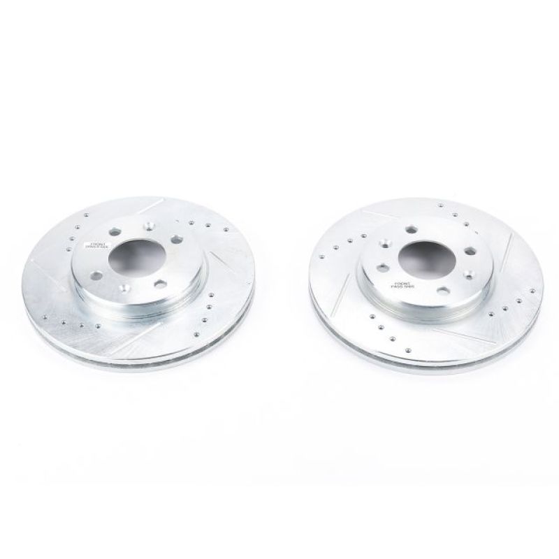 PowerStop Power Stop 12-17 Hyundai Accent Front Evolution Drilled & Slotted Rotors - Pair
