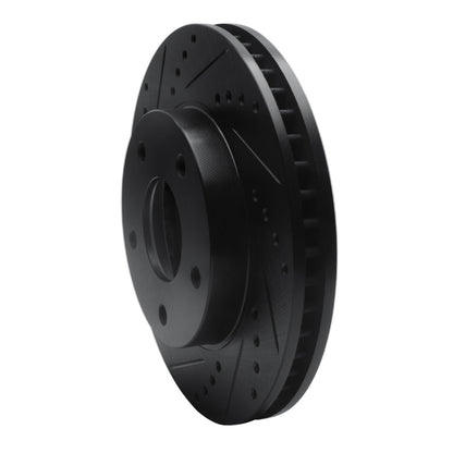 R1 Concepts R1 97-05 Chevrolet Blazer Front Left Drilled & Slotted Black Brake Rotor