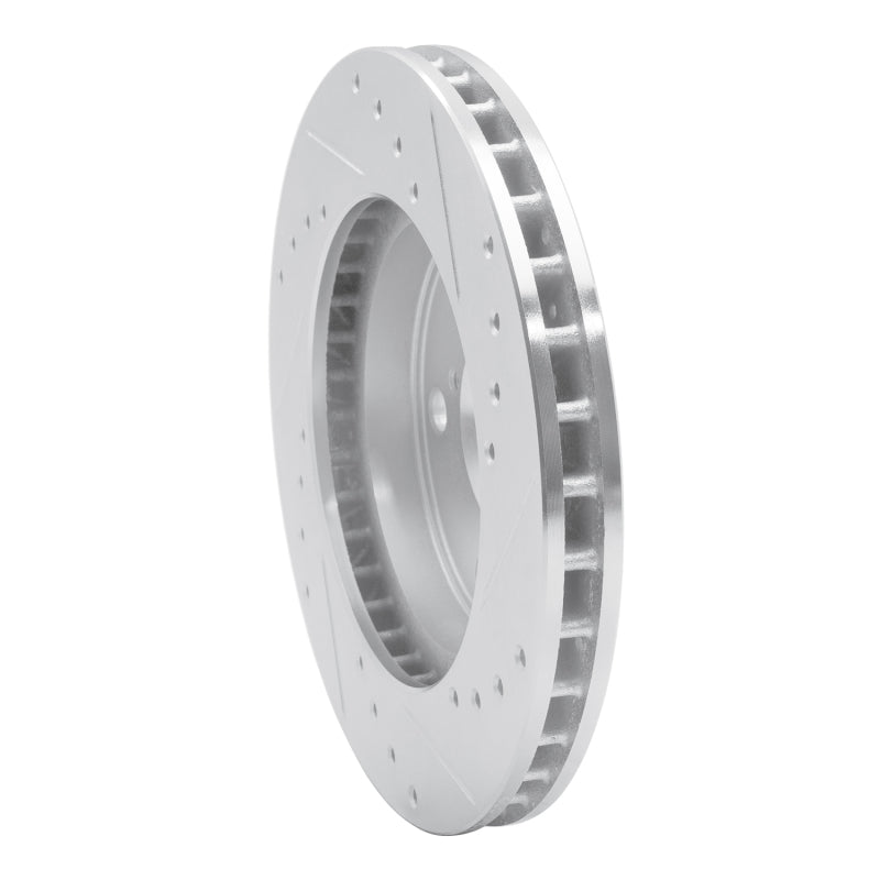 R1 Concepts R1 91-95 Toyota MR2 Front Left Drilled & Slotted Silver Brake Rotor