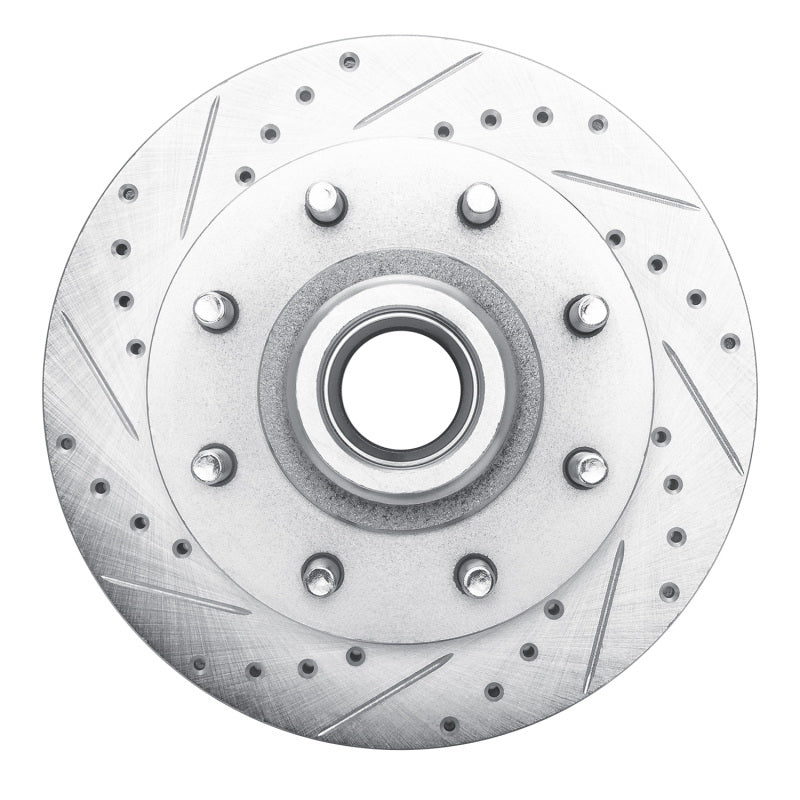 R1 Concepts R1 1988-1996 Chevrolet C2500 Front Left Drilled & Slotted Silver Brake Rotor