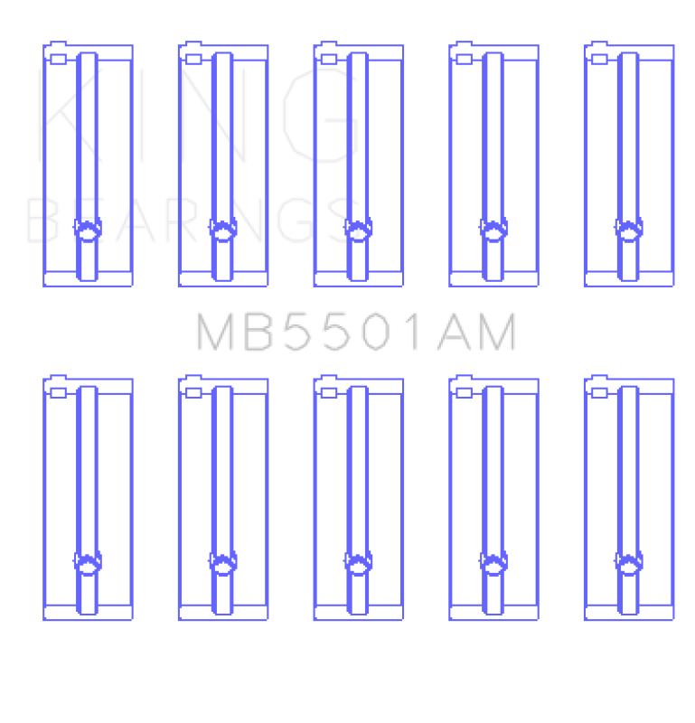 King Engine Bearings Suzuki F8/F10/(Size +1.0mm) Main Bearing Set