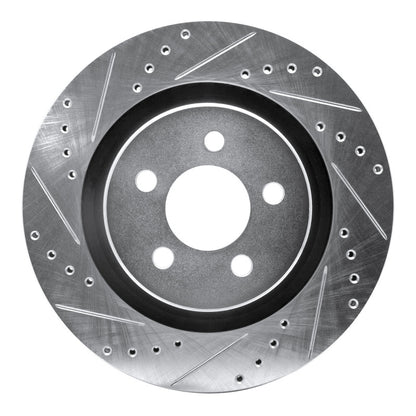 R1 Concepts R1 11-12 Jeep Liberty Front Left Drilled & Slotted Silver Brake Rotor