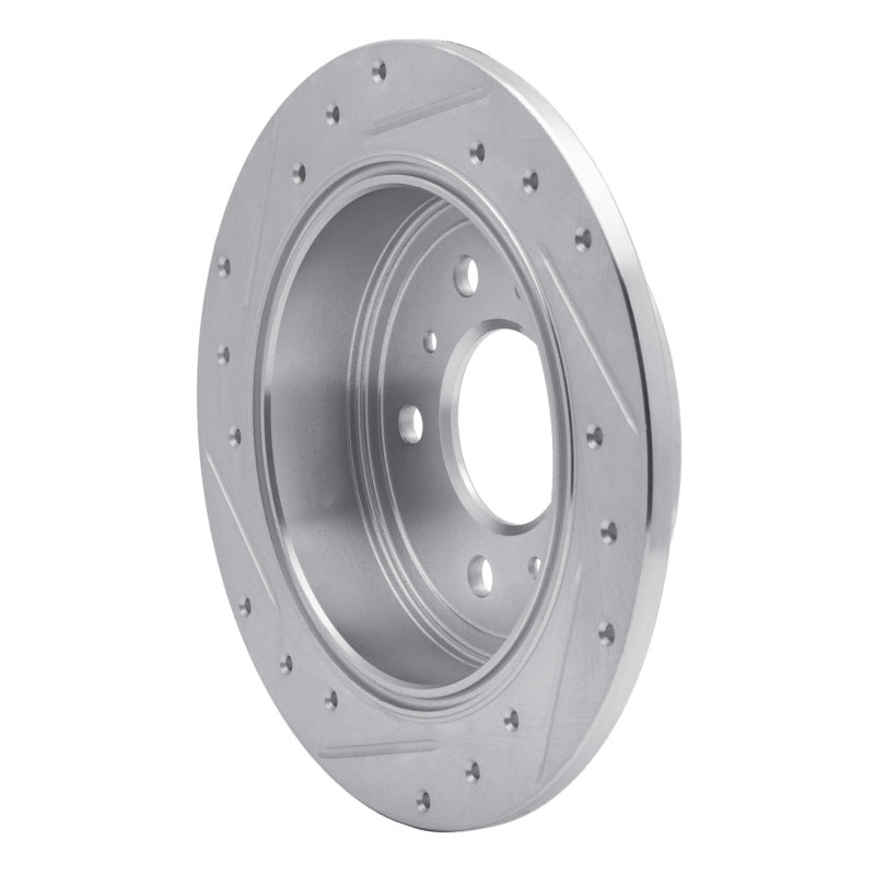 R1 Concepts R1 06-10 Buick LaCrosse Rear Right Drilled & Slotted Silver Brake Rotor