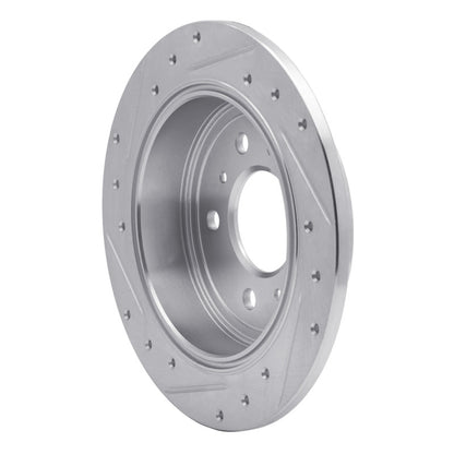 R1 Concepts R1 06-10 Buick LaCrosse Rear Right Drilled & Slotted Silver Brake Rotor