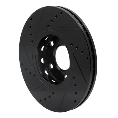 R1 Concepts R1 92-08 Audi A4 (USA/Canada) Front Right Drilled & Slotted Black Brake Rotor