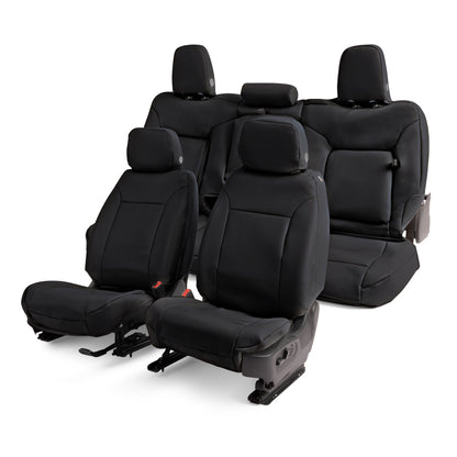 Covercraft 07-14 Chevrolet Suburban/Tahoe/GMC Leatherette PrecisionFit Front Row Seat Covers - Blk