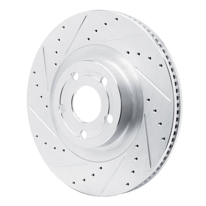R1 Concepts R1 22-25 Ford Maverick Front Left Drilled & Slotted Silver Brake Rotor