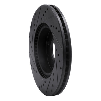 R1 Concepts R1 02-06 Hyundai Sonata Front Right Drilled & Slotted Black Brake Rotor