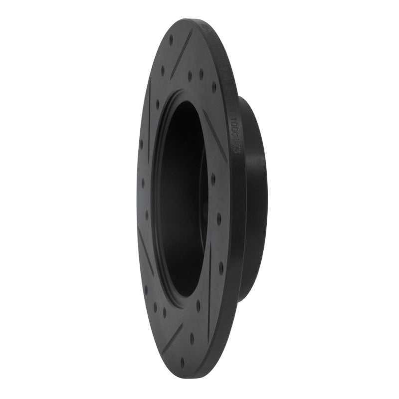 R1 Concepts R1 85-86 Toyota MR2 Rear Right Drilled & Slotted Black Brake Rotor