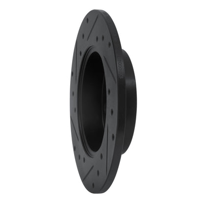 R1 Concepts R1 85-86 Toyota MR2 Rear Right Drilled & Slotted Black Brake Rotor