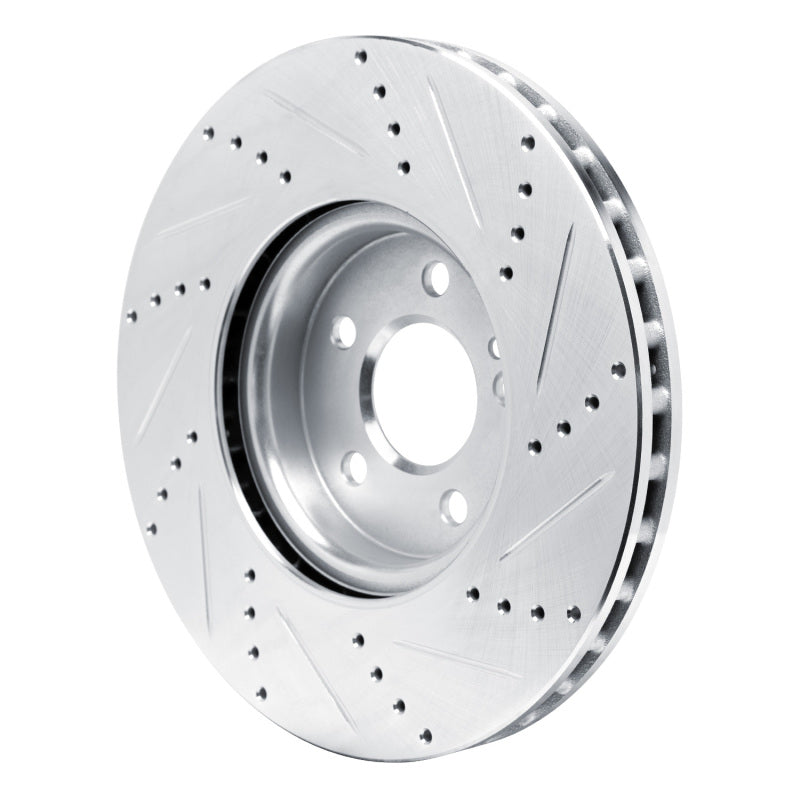 R1 Concepts R1 19-25 Mercedes-Benz CLA250 Front Left Drilled & Slotted Silver Brake Rotor