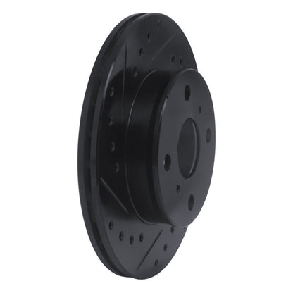 R1 Concepts R1 88-92 Geo Prizm Front Left Drilled & Slotted Black Brake Rotor