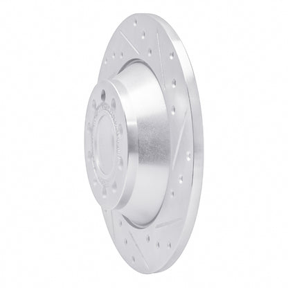 R1 Concepts R1 05-11 Audi A6 Quattro Rear Right Drilled & Slotted Silver Brake Rotor