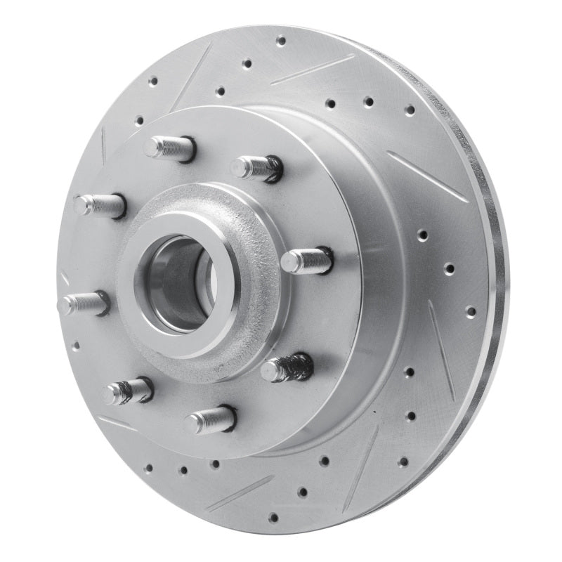 R1 Concepts R1 98-03 Dodge Ram 2500 Van Front Left Drilled & Slotted Silver Brake Rotor