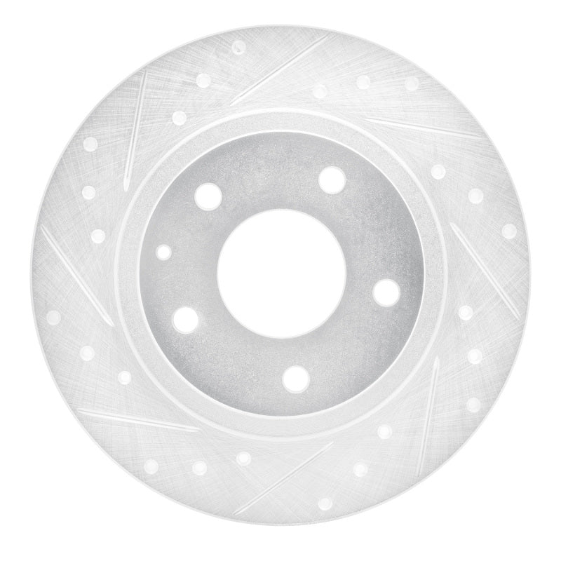 R1 Concepts R1 14-21 Mazda 6 Rear Left Drilled & Slotted Silver Brake Rotor