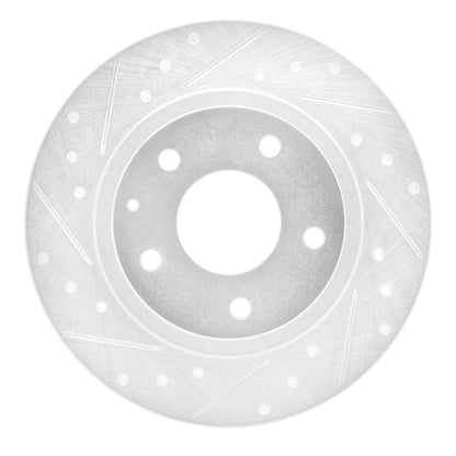 R1 Concepts R1 14-21 Mazda 6 Rear Left Drilled & Slotted Silver Brake Rotor