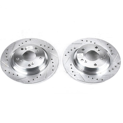 PowerStop Power Stop 00-09 Honda S2000 Rear Evolution Drilled & Slotted Rotors - Pair