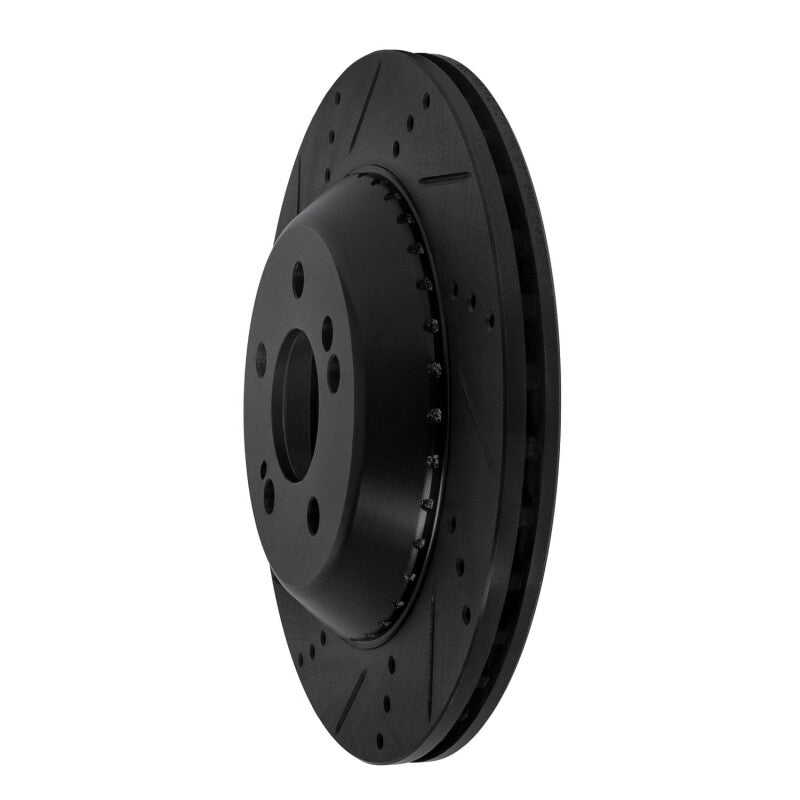 R1 Concepts R1 15-21 Mercedes-Benz S560 Rear Left Drilled & Slotted Black Brake Rotor