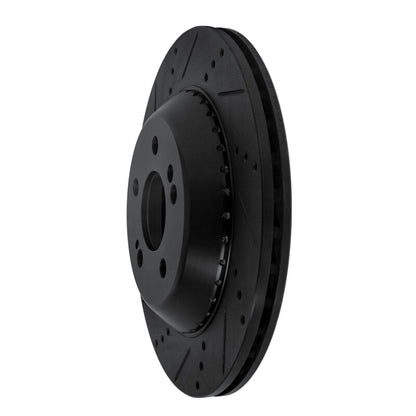 R1 Concepts R1 15-21 Mercedes-Benz S560 Rear Left Drilled & Slotted Black Brake Rotor