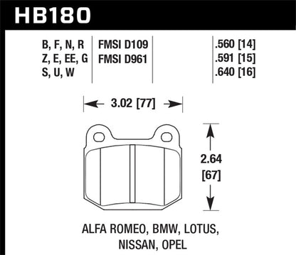 Hawk Performance Hawk 03-06 Evo / 04-09 STi / 03-07 350z Track HP+ Street Rear Brake Pads