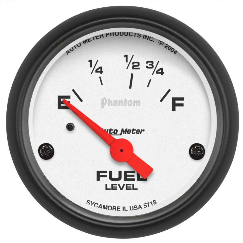 Autometer Phantom 2-1/16in Electrical Fuel Level Gauge 16-158 Ohms
