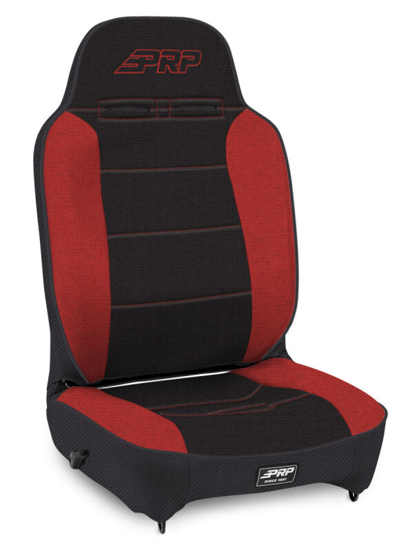 PRP Seats PRP Enduro High Back Reclining Suspension Seat (Driver Side) - Black/Red
