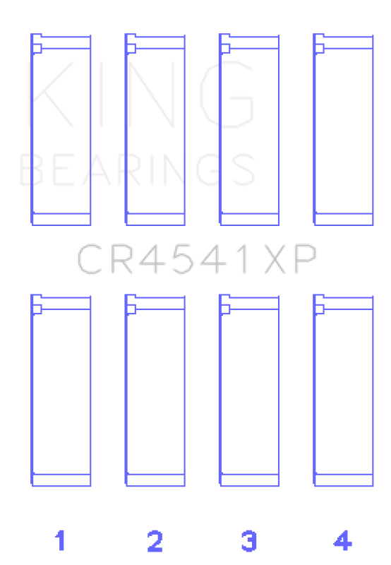 King Engine Bearings Honda F23A/F23Z/K20A3/16V (Size +0.25mm) Connecting Rod Bearing Set