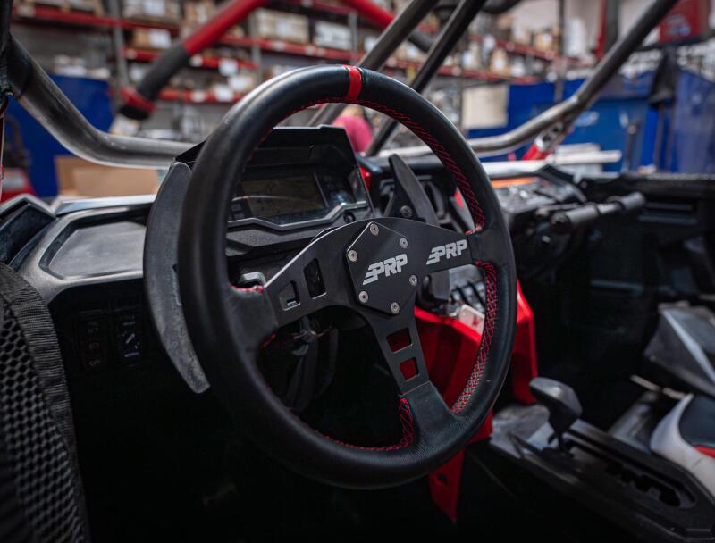 PRP Seats PRP Flat Leather Steering Wheel - Red