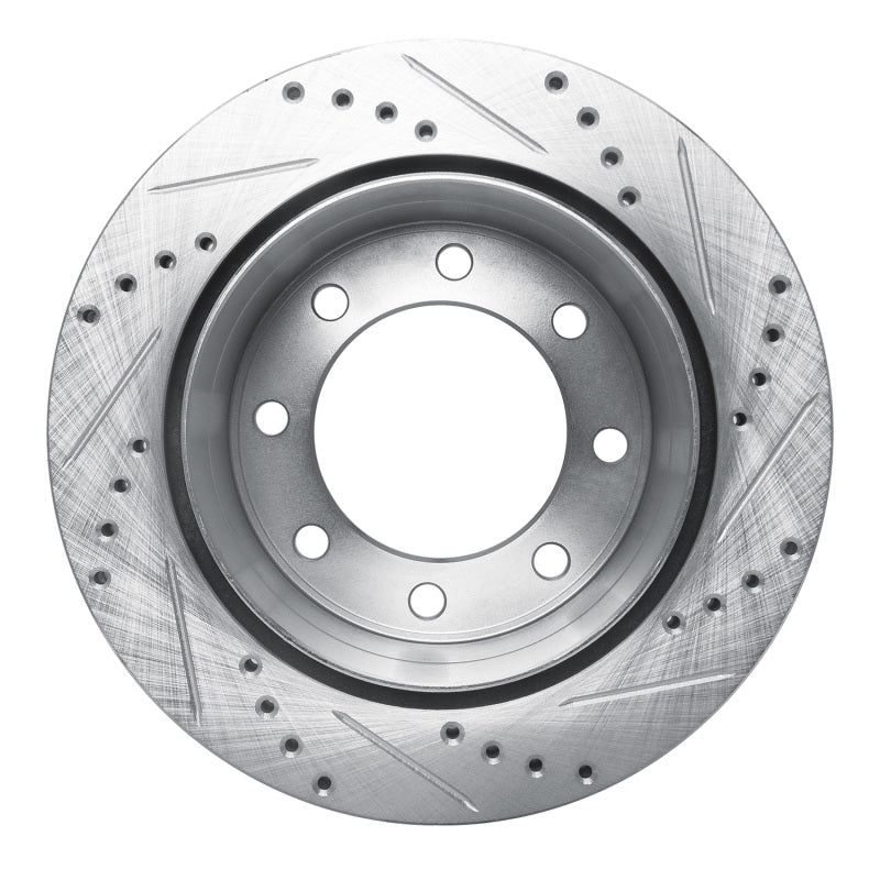 R1 Concepts R1 01-10 Chevrolet Express 3500 Rear Left Drilled & Slotted Silver Brake Rotor