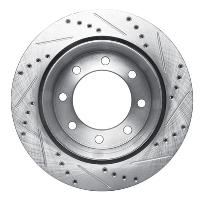 R1 Concepts R1 01-10 Chevrolet Express 3500 Rear Left Drilled & Slotted Silver Brake Rotor