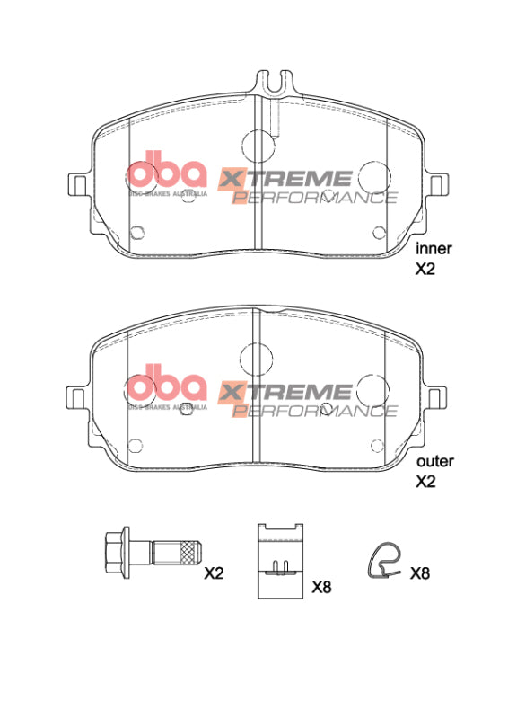 DBA 2020+ Mercedes-Benz CLA45 AMG XP Performance Front Brake Pads