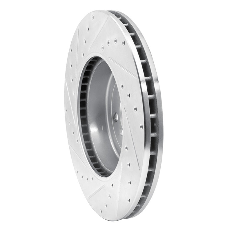R1 Concepts R1 17-25 BMW 430I xDrive Front Right Drilled & Slotted Silver Brake Rotor