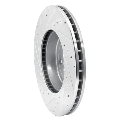 R1 Concepts R1 17-25 BMW 430I xDrive Front Right Drilled & Slotted Silver Brake Rotor