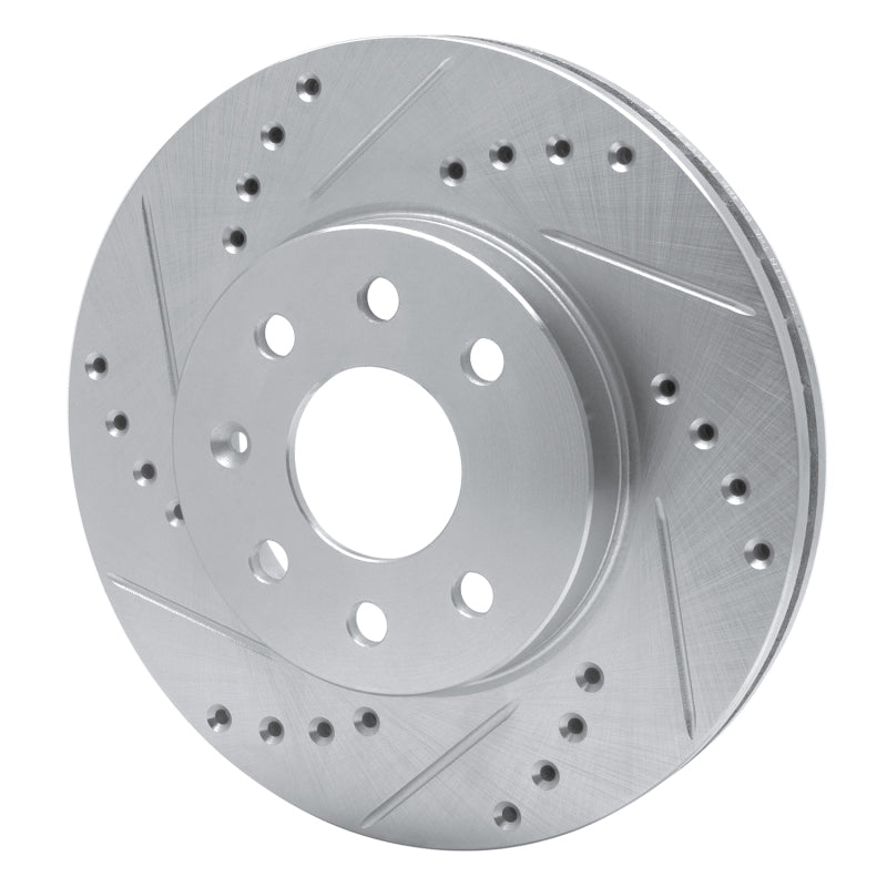 R1 Concepts R1 00-02 Daewoo Nubira Front Left Drilled & Slotted Silver Brake Rotor