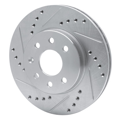 R1 Concepts R1 00-02 Daewoo Nubira Front Left Drilled & Slotted Silver Brake Rotor