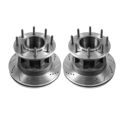 PowerStop Power Stop 05-07 Ford F-350 Super Duty Front Drilled & Slotted Rotor - Pair